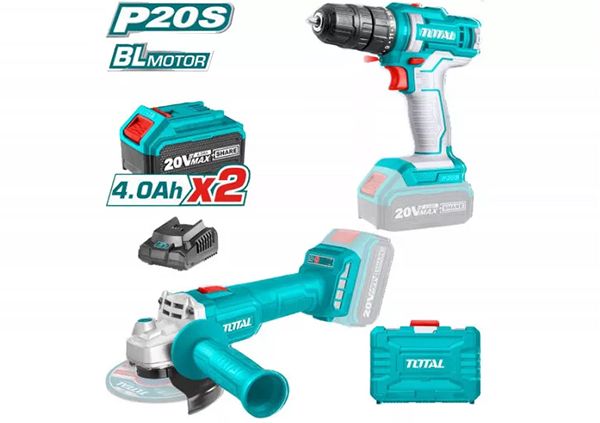 Lithium-Ion Cordless 2 pcs Combo Kit 20 V, 4 А (TCKLI20157)