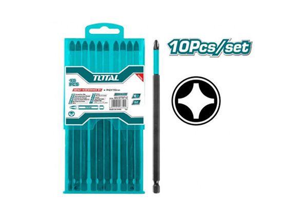 T25 impact screwdriver 250mm bits set 10pcs (TACIM16T25103)