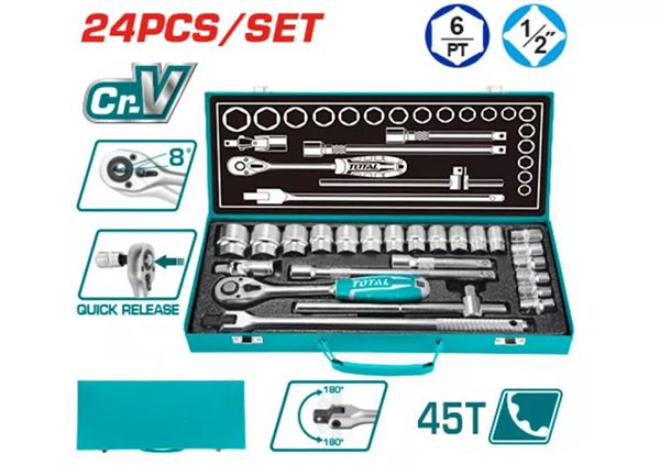 Набор инструментов 1/2" 24 шт. (THT121242)