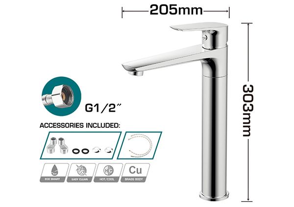 Смеситель для умывальника однорычажный (TSLBM12702)
