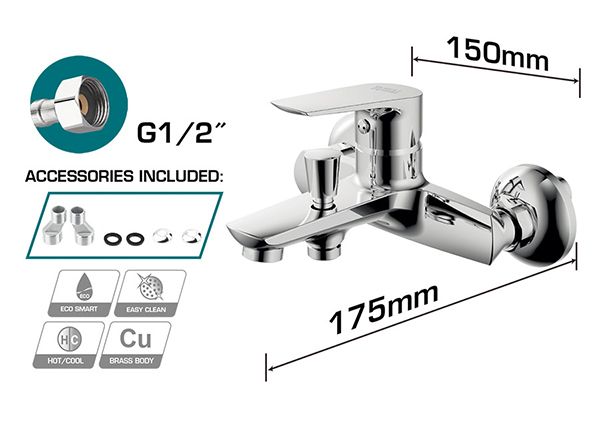 Однорычажный смеситель для ванны и душа (TSLBM31001)