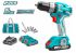 Cordless Impact Drill - Screwdriver / 20 V / 2A / 60Nm / + 2 Batteries (TIDLI20608)
